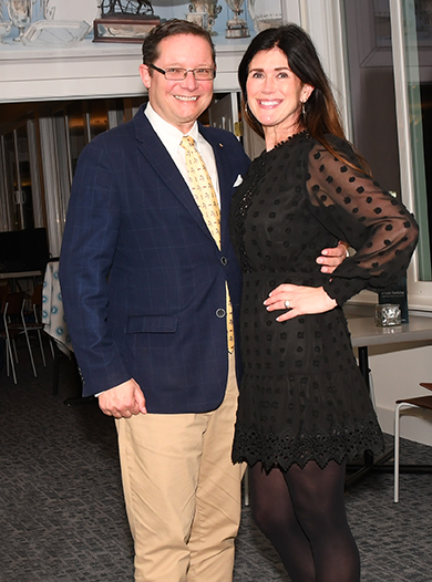 Ted Dougherty and Lauren Jendrasiak attended the Boxholders party