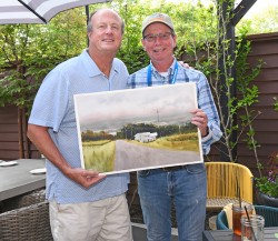 Plein Air artist creates his works of art at White Dog Cafe Glen Mills