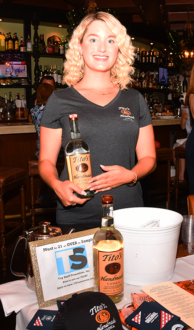 Morgan held a Titus Vodka Top Shelf promotion during the event