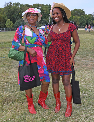 Angelita and Kayla Brown were ready for the hat contest 