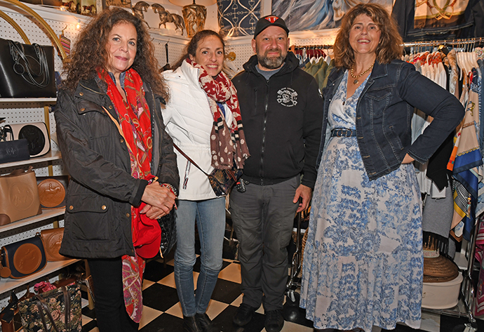 SOPHIA Carol LaCava, Natalia Galaktionova and Marat Rasulov chatted with Vanner House Vice President Sophia Garceau at the Vanner store during Dressage at Devon