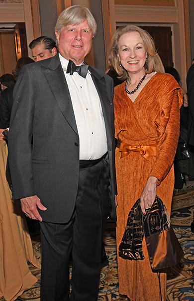 Philadelphia Ballet's Chairman of the Board David F. Hoffman chatted with Jeanne Ruddy during the reception