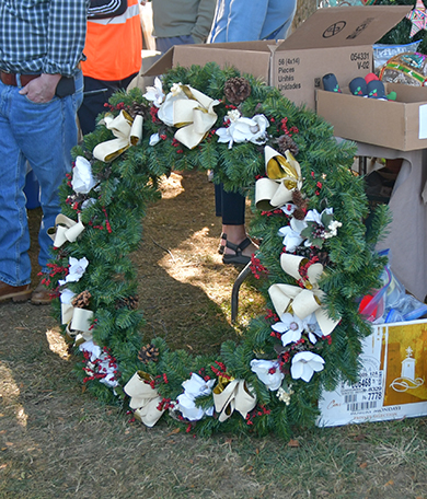 A holiday wreath!