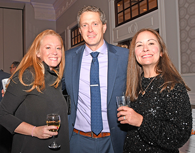 11. Jessica Tamaccio and Katie Bell shared a toast with Ian Kauffman